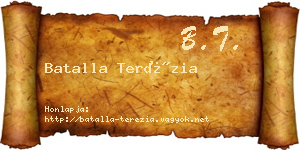 Batalla Terézia névjegykártya